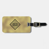 goudfolie-achtergrond bagagelabel (Voorkant horizontaal)