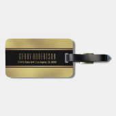 goudfolie-achtergrond bagagelabel (Achterkant horizontaal)