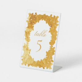 Goudfolie  Botanische krans tafel Reclamebord Met Voetstuk