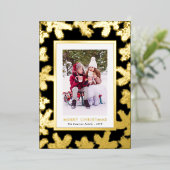 Goudfolie Botanische Vakantie Kaart (Staand Voorkant)