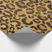 Goudfolie Cheetah Pattern Oerwoud Verjaardagsfeest Cadeaupapier (Hoek)