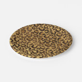 Goudfolie Cheetah Pattern Oerwoud Verjaardagsfeest Papieren Bordje (Gekanteld)