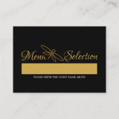 goudfolie Dragonfly bruiloft Menu Selectie (Voorkant)