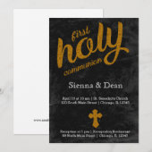 Goudfolie heilige communie kaart (Voorkant / Achterkant)