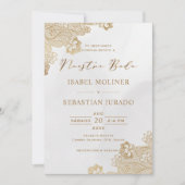 Goudfolie Kant Nuestra Boda Spaans Bruiloft Kaart (Voorkant)