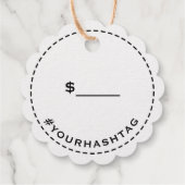 Goudfolie Kraft Prijs Label Hang Label geschulpte (Achterkant)