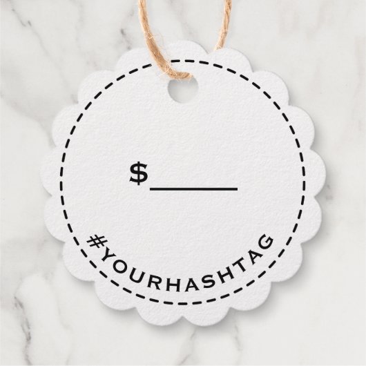 Goudfolie Kraft Prijs Label Hang Label geschulpte (Achterkant)