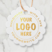 Goudfolie Kraft Prijs Label Hang Label geschulpte (Voorkant)