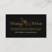 goudfolie libel bruiloft website informatiekaartje (Voorkant)