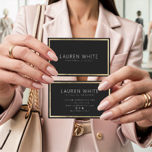 Goudfolie lijst elegant trendy miniem modern visitekaartje