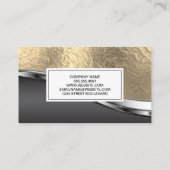 Goudfolie Metaalachtergrond Visitekaartje (Achterkant)