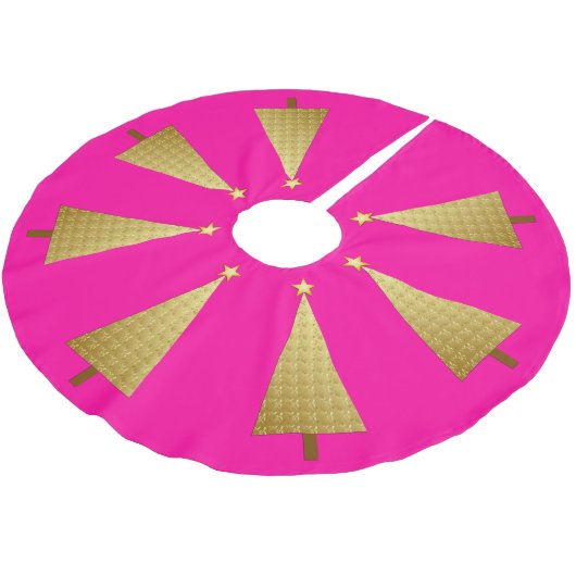 Goudfolie moderne kerstboom kerstboom rok (Gekanteld)