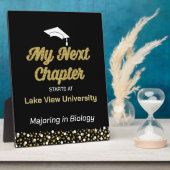 Goudfolie Script Mijn volgende hoofdstuk Afstudeer Fotoplaat (Zijkant)