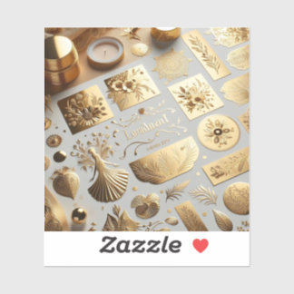 Goudfolie stickers voor luxe bruiloft artikelen
