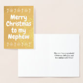 Goudfolie "Vrolijk kerstfeest voor mijn neefje" Ka Folie Kaarten (Display)