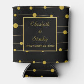 Goudfoliekralen en moderne zwarte bruiloft met lij blikjeskoeler (Voorkant)