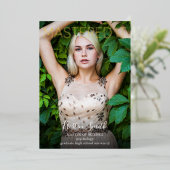 Goudfoto Afstuderen Folie Uitnodiging (Staand Voorkant)