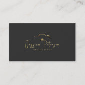 Goudfotografie logo aangepaste moderne typografie visitekaartje (Voorkant)