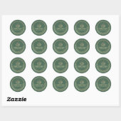 Goudgebakken cupcakes en behandelde verpakkingen ronde sticker (Vel)