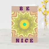 Goudgeel Afrikaans etnisch tribaal patroon Kunst Kaart (Gele Bloem)