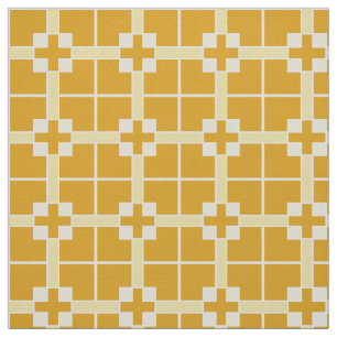 Goudgeel kruispatroon stof