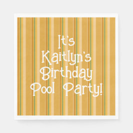 Goudgeel Sinaasappel Groene Roest Streep Servet