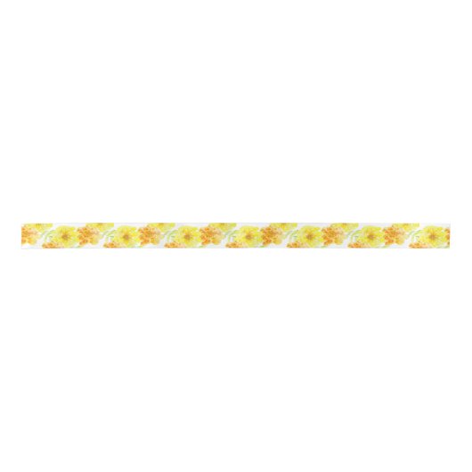 goudgeel waterverf bloemlint lint (Voorkant)