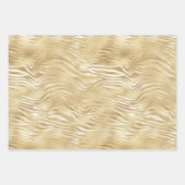 Goudgeel Wit Ombre Zebra Leopard Inpakpapier Vel (Voorkant)