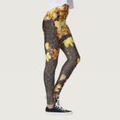 Goudgele appelbladeren naherfstasfalt leggings (Rechts)