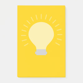 Goudgele gloeilamp post-it® notes