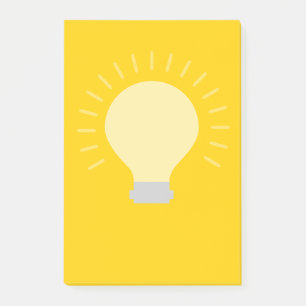 Goudgele gloeilamp post-it® notes