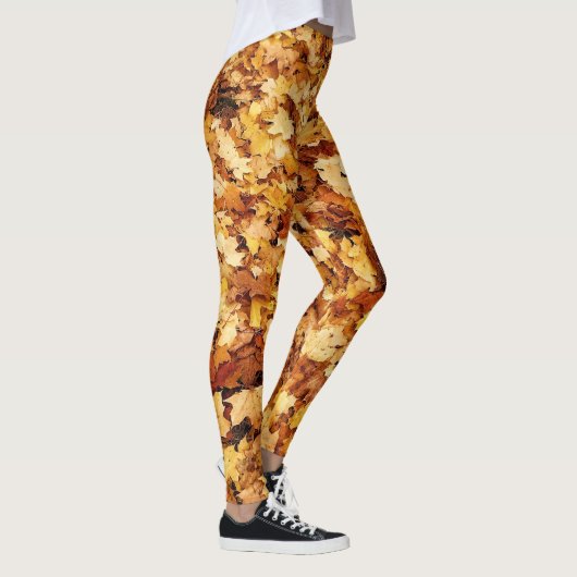 Goudgele herfst esdoornbladeren leggings (Rechts)