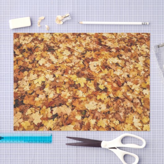 Goudgele herfst esdoornbladeren tissuepapier (Craft)