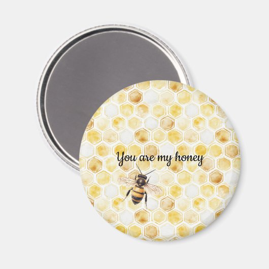 Goudgele honingraat magneet (Voorkant / Achterkant)