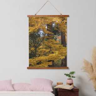 Goudgele Japanse Esdoornbladeren Botanisch Hangend Wandkleed