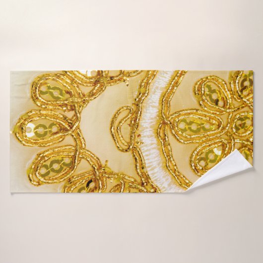 Goudgele oogstreep. Achtergrondstructuur, zon Badhanddoek (Badhanddoek)