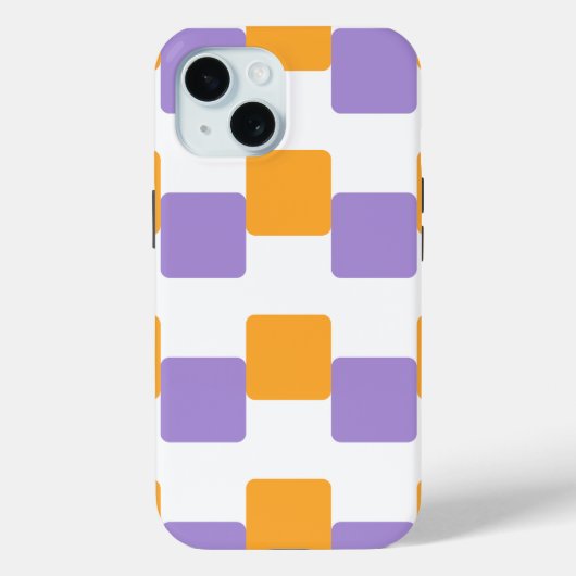 Goudgele vierkanten Case-Mate iPhone case (Achterkant)