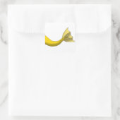 goudgele zeemeerminstaart vierkante sticker (Tas)