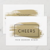 Goudgeschilderde Corporate Holiday Kaart (Voorkant / Achterkant)