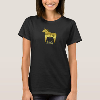 Goudgesterd Dala Zweeds folderpaard T-shirt