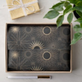 Goudgestileerde zonsondergang zwart getextureerd tissuepapier (Geschenk)