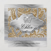 Goudgewalste sierbladeren van 16 partijen kaart (Voorkant / Achterkant)