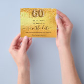 goudglitter - budget voor 60ste verjaardag , behal flyer (Hand)