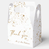 Goudglitter elegant, gunstig getextureerd box bedankdoosjes (Geopend)