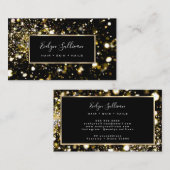 Goudglitter en lichte visitekaartjes (Voorkant / Achterkant)