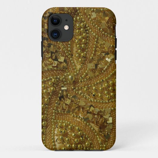 Goudglitter en parels Case-Mate iPhone case (Achterkant)