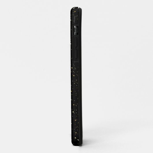 Goudglitter en sparkles op zwart Case-Mate iPhone case (Achterkant/links)