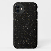 Goudglitter en sparkles op zwart Case-Mate iPhone case (Achterkant)