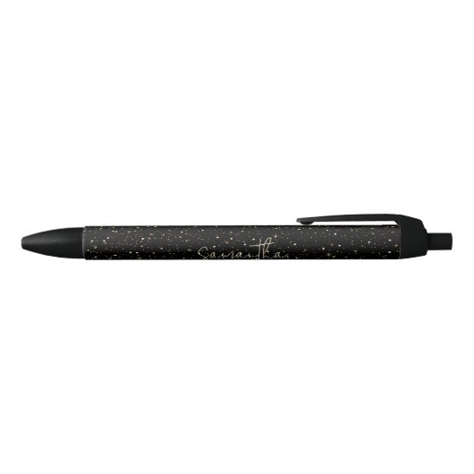 Goudglitter en sparkles zwarte inkt pen (Bovenkant)