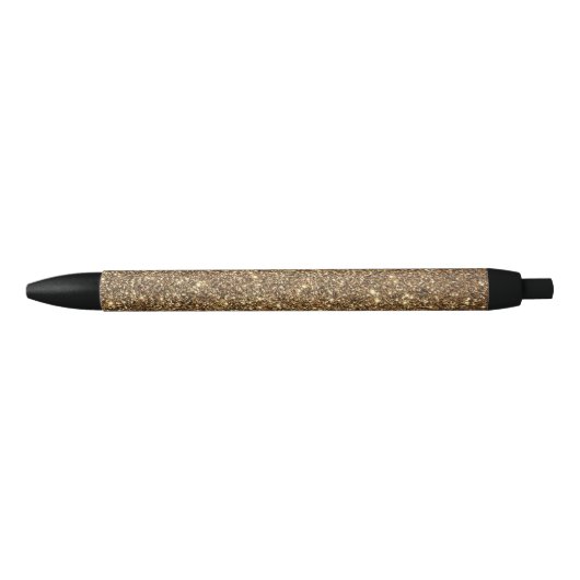 Goudglitter, glanzend en mousserend, zwarte inkt pen (Voorkant)